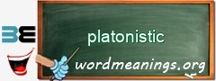 WordMeaning blackboard for platonistic